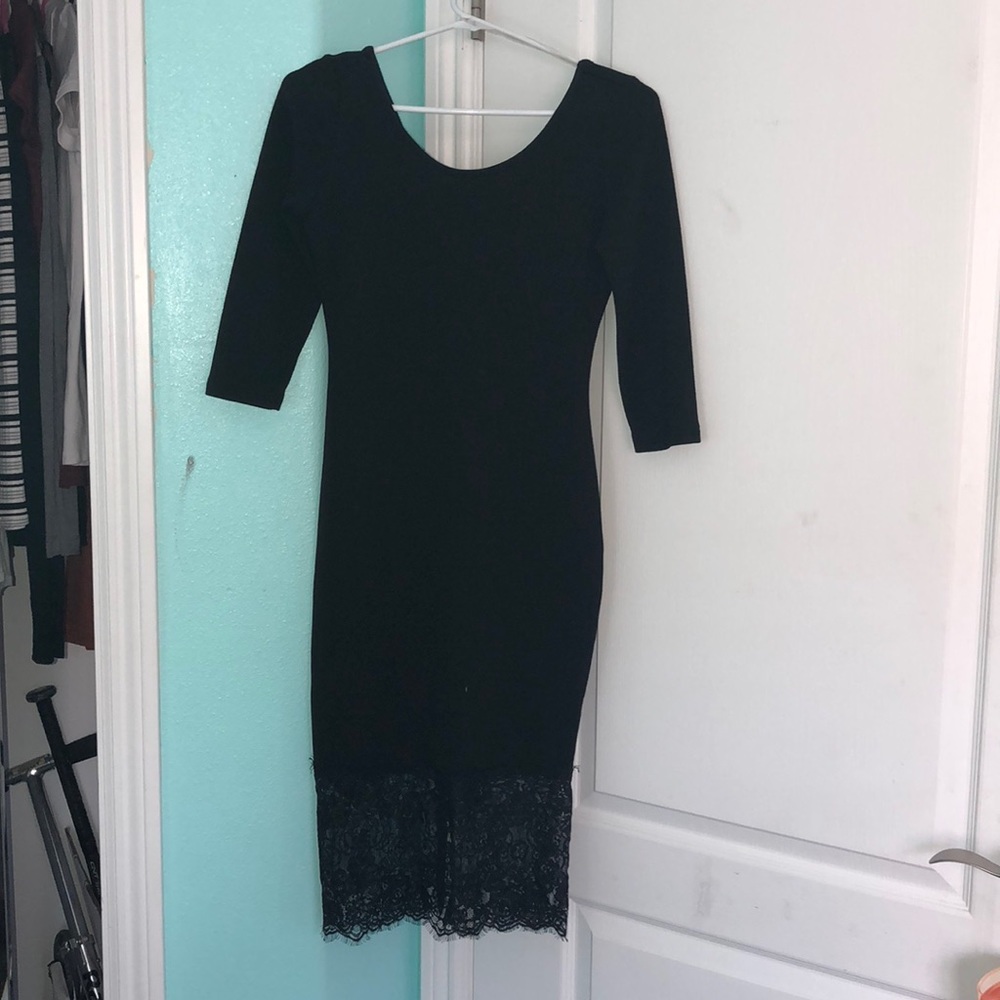 Tight black dress